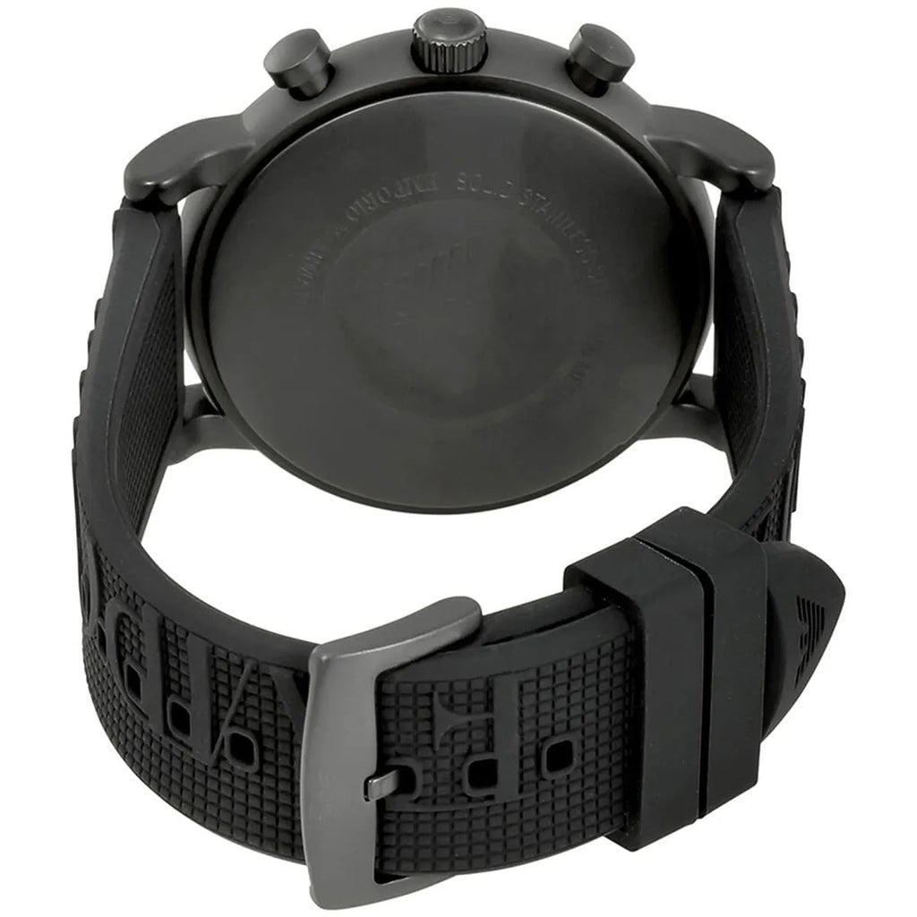 Emporio Armani Luigi XLarge AR11024 Black Rubber Chronograph Watch