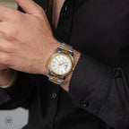 Rolex Datejust 41mm White Dial Half Gold Jubilee Bracelet