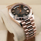 Rolex Day-Date "President" 40mm Everose Gold Slate Roman Ombre "Smoke" Dial