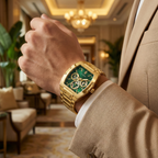 Guess Phoenix GW0456G3 Men's Gold-Tone & Green Dial Watch