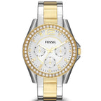 Fossil Riley ES3204 Multi-Function Two-Tone Stainless Steel Women's Watch