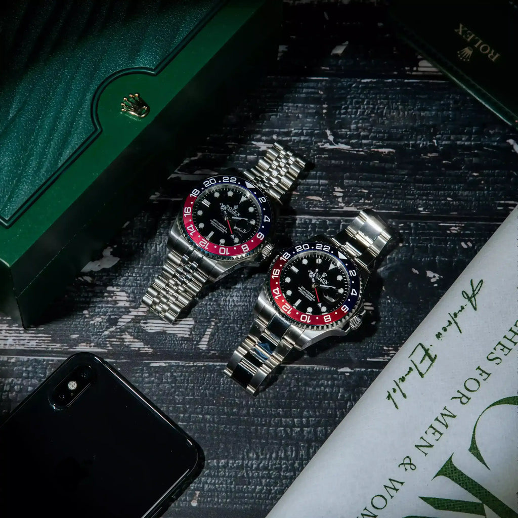 Rolex GMT-Master II “Pepsi” – Black Dial & Red-Blue Ceramic Bezel Jubilee Bracelet