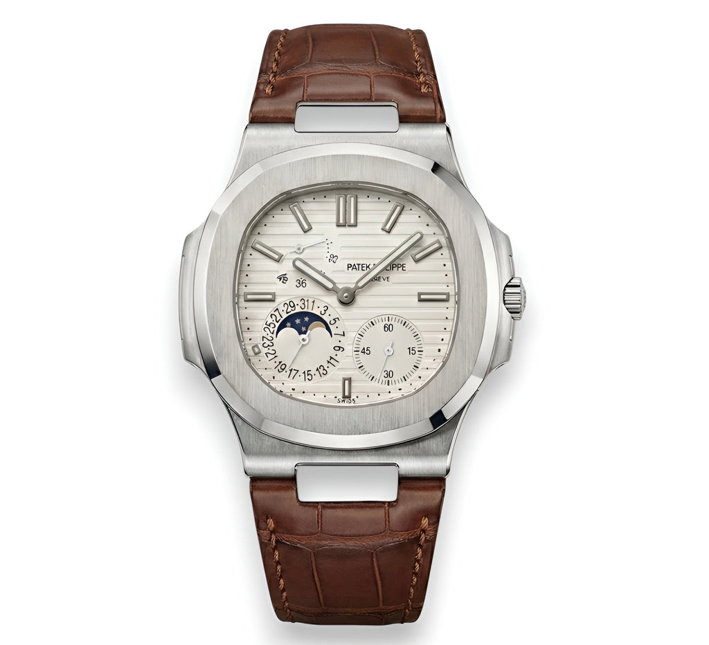 Patek Philippe Grande Complications – Silver Dial – Brown Leather Strap – Japanese Automatic Movement