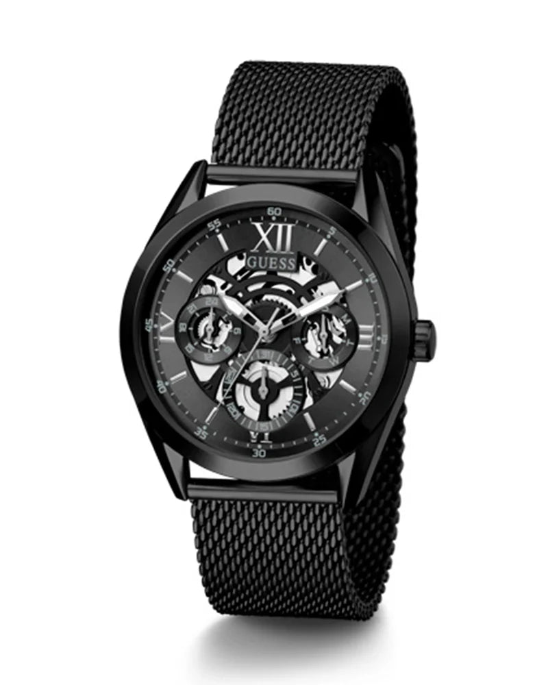 Guess GW0368G3 Men's All-Black Mesh Bracelet Watch