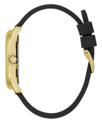 Guess Cubed GW0665L1 Gold Tone Case Black Rubber Watch