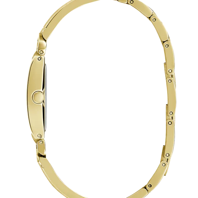 Guess GW0668L2 Gold Tone Rectangular Crystal Bracelet Watch
