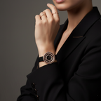 Emporio Armani AR11493 Women’s Black Dial Rose Gold Leather Rosa Watch