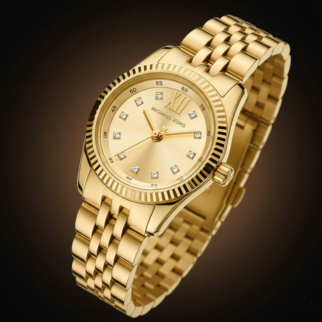 Michael Kors Lexington MK4741 Women’s Gold Dial Stainless Steel Watch