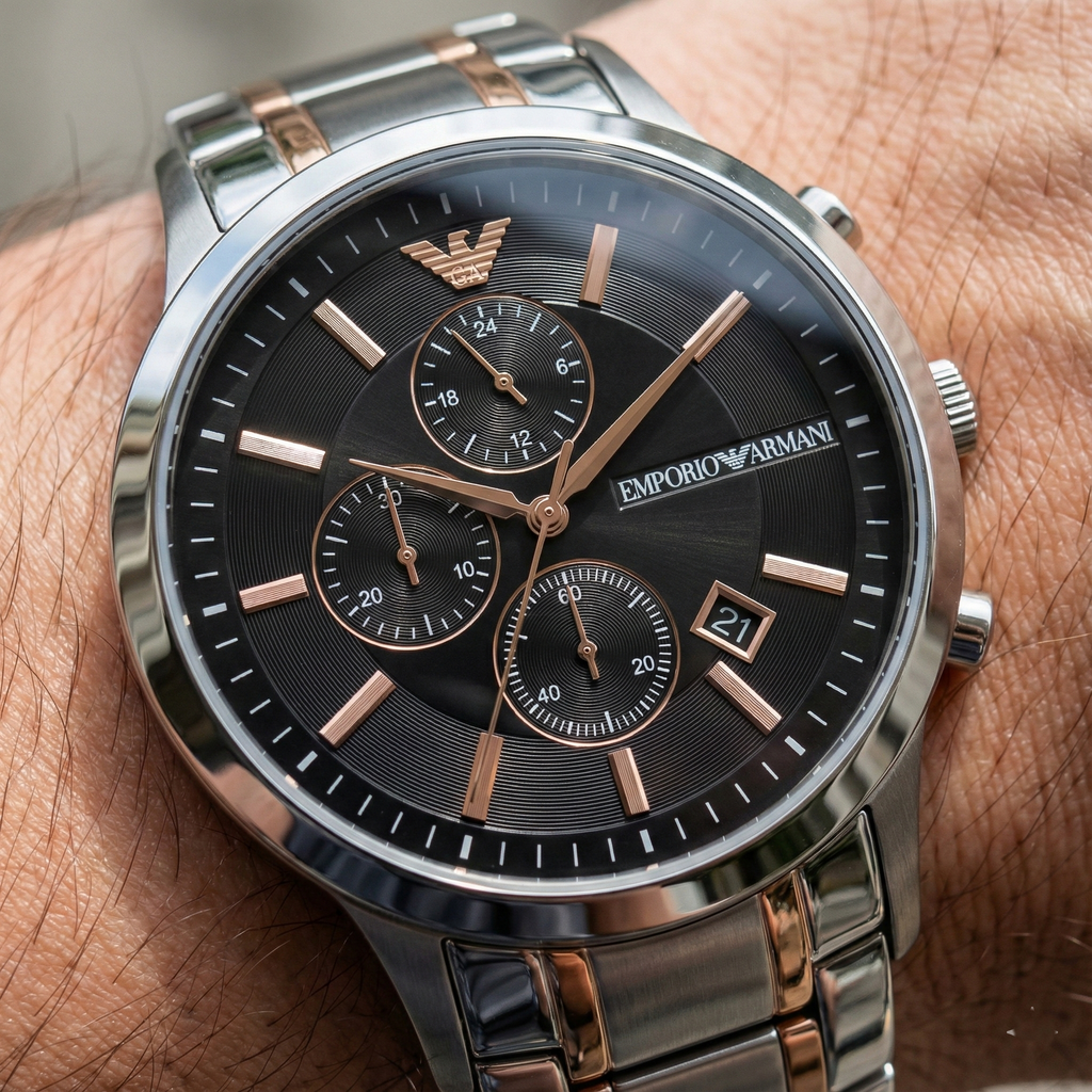 Emporio Armani Renato AR11165 Two-Tone Chronograph Watch
