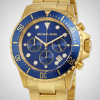 Michael Kors MK8267 Men’s Blue Dial Gold Stainless Steel Everest Chronograph Watch