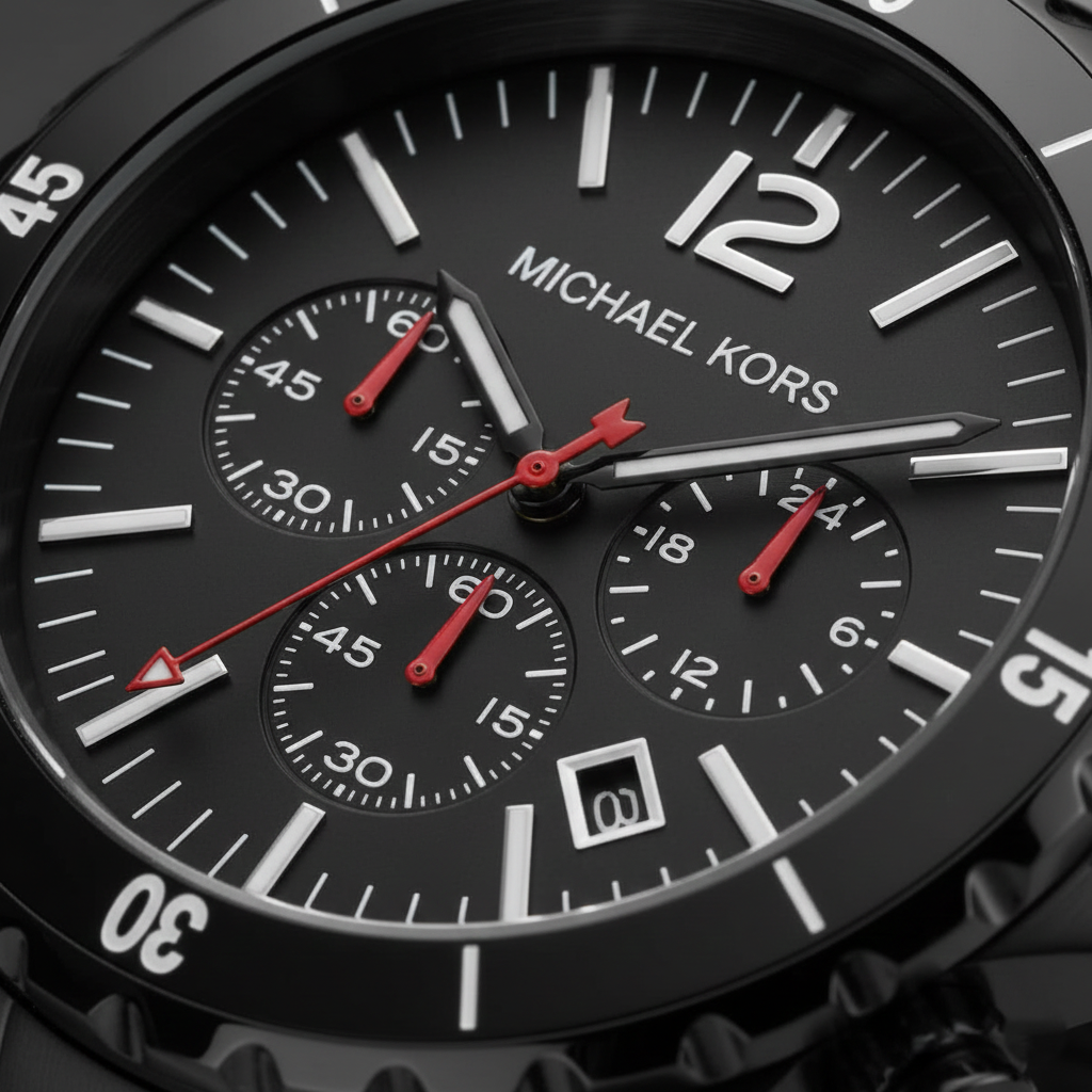 Michael Kors MK8161 Men’s Black Dial Black Stainless Steel Madison Chronograph Watch