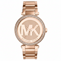 Michael Kors MK5865 Women’s Rose Gold Dial Rose Gold Stainless Steel Crystal MK Logo Watch