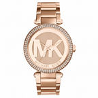 Michael Kors MK5865 Women’s Rose Gold Dial Rose Gold Stainless Steel Crystal MK Logo Watch
