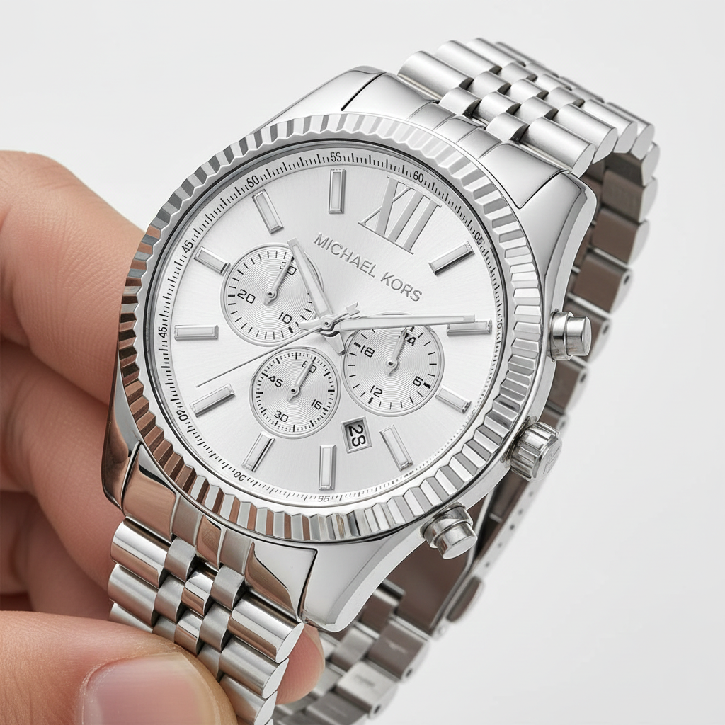 Michael Kors MK8405 Men’s Silver Dial Silver Stainless Steel Chronograph Watch