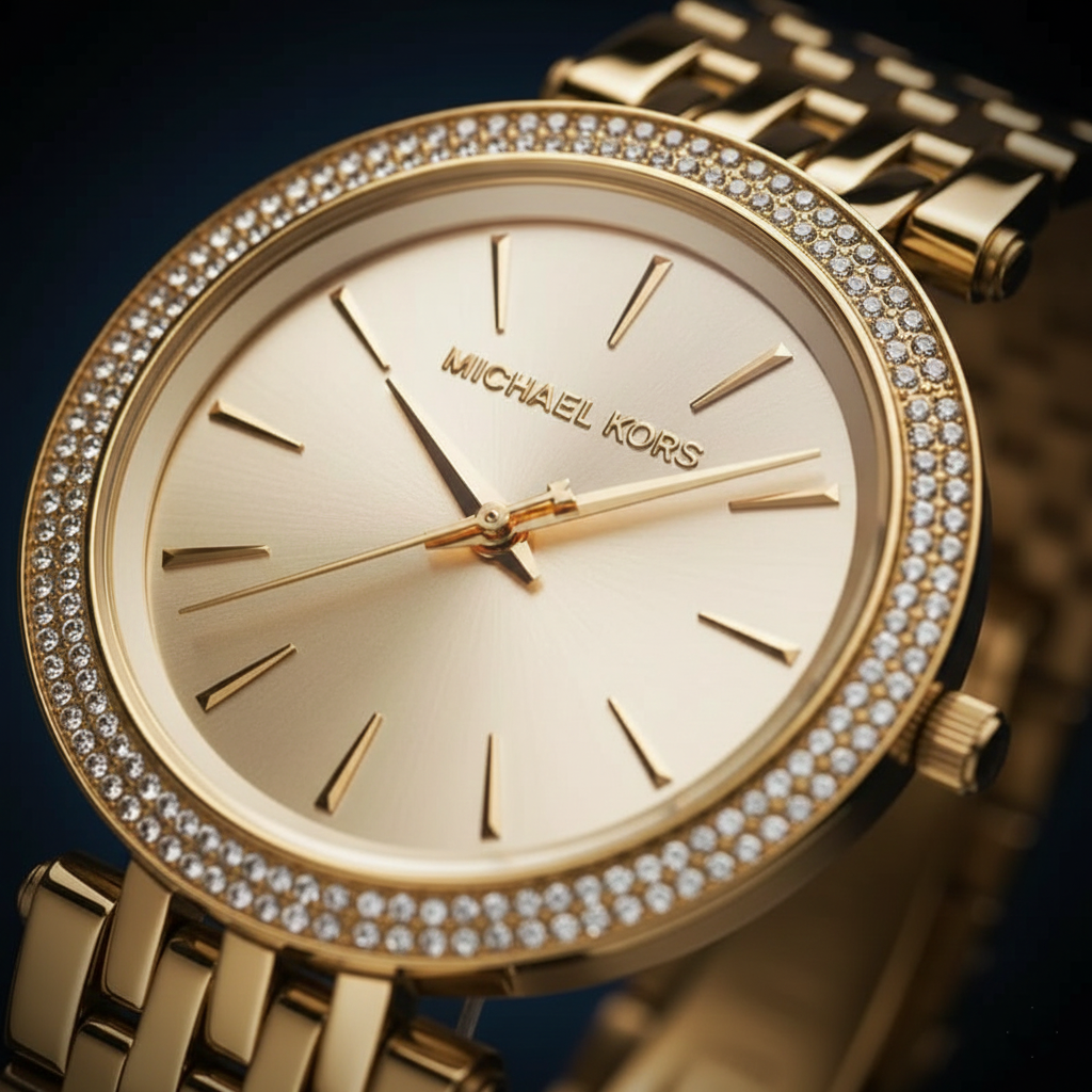 Michael Kors Darci MK3191 Women’s Gold Dial Gold-Tone Bracelet Watch