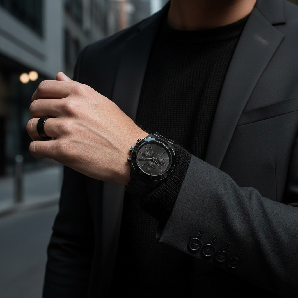 Michael Kors MK8919 Men’s All-Black Slim Runway Stainless Steel Watch