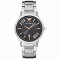 Emporio Armani AR11179 Men’s Black Dial Stainless Steel Renato Watch