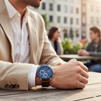 Tommy Hilfiger Harley 1791895 Men’s Blue Dial Brown Leather Multi-Function Watch