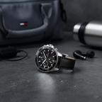 Tommy Hilfiger Larson 1791984 Men’s Multi-Function Black Leather Watch