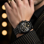 Michael Kors MK8603 Men’s Black Dial Black Stainless Steel Lexington Chronograph Watch