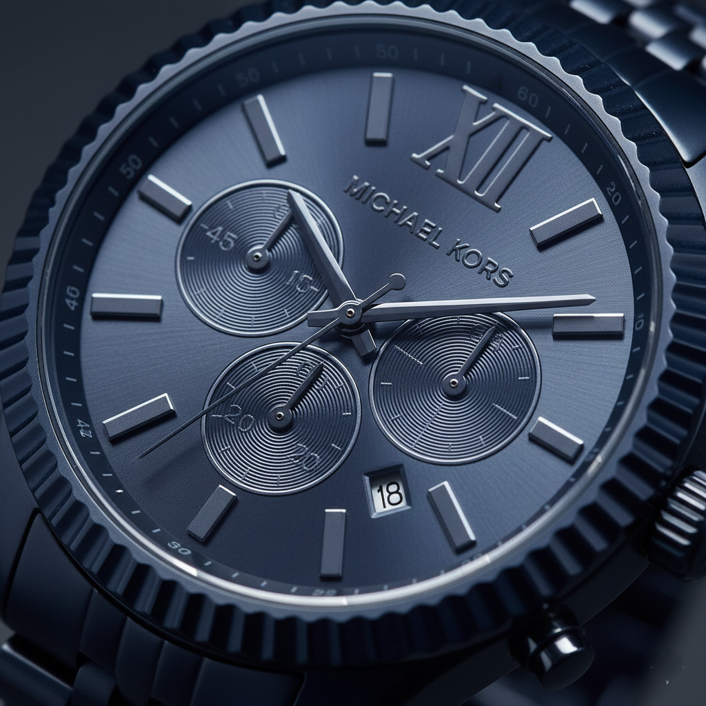 Michael Kors MK8480 Men’s Blue Dial Blue Stainless Steel Lexington Chronograph Watch