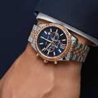 Michael Kors MK8412 Men’s Blue Dial Two-Tone Stainless Steel Lexington Chronograph Watch