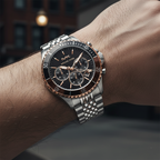 Michael Kors MK8725 Men’s Black Dial Two-Tone Stainless Steel Bayville Chronograph Watch