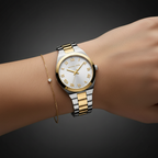 Michael Kors MK7464 Women’s White Dial Two-Tone Stainless Steel Lennox Watch