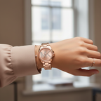 Michael Kors MK6556 Women’s Rose Gold Dial Rose Gold Stainless Steel Crystal Logo Watch