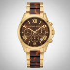 Michael Kors MK5696 Women’s Brown Dial Gold Stainless Steel Bradshaw Watch