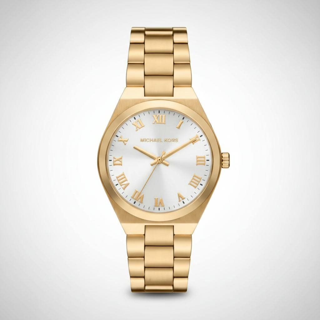 Michael Kors MK7391 Women’s White Dial Gold Stainless Steel Lennox Watch