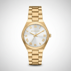 Michael Kors MK7391 Women’s White Dial Gold Stainless Steel Lennox Watch