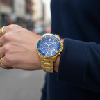 Michael Kors MK8267 Men’s Blue Dial Gold Stainless Steel Everest Chronograph Watch