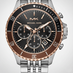 Michael Kors MK8725 Men’s Black Dial Two-Tone Stainless Steel Bayville Chronograph Watch