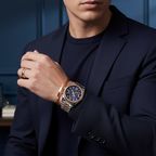 Michael Kors MK8412 Men’s Blue Dial Two-Tone Stainless Steel Lexington Chronograph Watch