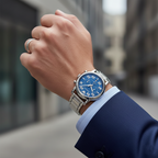 Emporio Armani AR11132 Men’s Blue Dial Stainless Steel Luigi Chronograph Watch