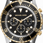Michael Kors MK8366 Men’s Black Dial Black Silicone Strap Everest Chronograph Watch