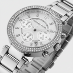 Michael Kors MK5353 Parker Women’s Silver Dial Stainless Steel Chronograph Watch