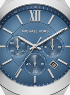 Michael Kors MK9222 Men’s Blue Dial Silver Stainless Steel Billie Chronograph Watch