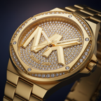 Michael Kors Lennox MK7229 Women’s Gold Crystal Dial Gold Bracelet Multi-Function Watch
