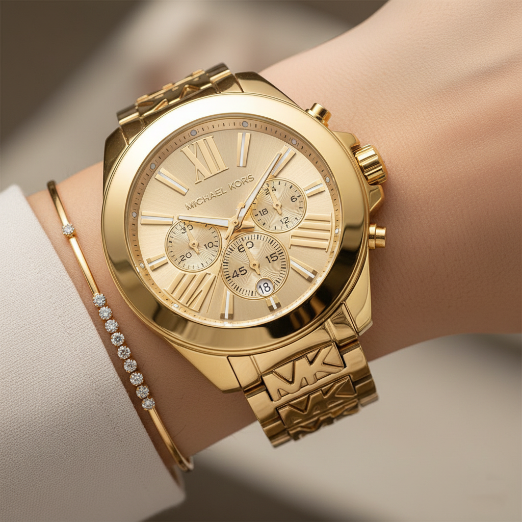 Michael Kors MK6952 Wren Women’s Gold Chronograph Watch