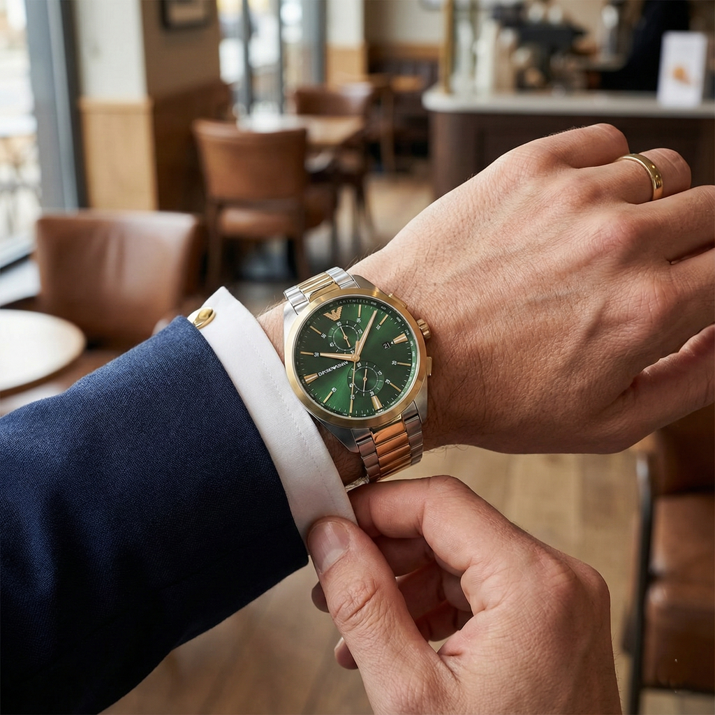Emporio Armani Paolo AR11511 - Luxury Green Dial Men's Watch