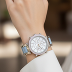 Michael Kors MK6138 Parker Women’s Mother of Pearl Dial Silver Chronograph Watch