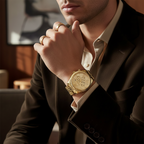 Michael Kors MK8281 Men’s Gold Dial Gold Stainless Steel Chronograph Watch