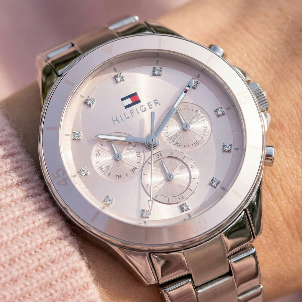 Tommy Hilfiger Women's(Mellie) Multi-Function Watch – Model 1782706 – Silver Stainless Steel
