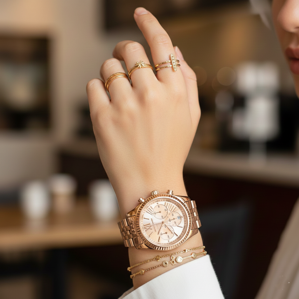 Michael Kors MK5569 Lexington Women’s Rose Gold Chronograph Watch