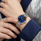 Emporio Armani AR11091 Women’s Blue Dial Silver Stainless Steel Gianni Watch