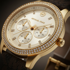 Michael Kors Tibby MK6966 Women’s Gold Dial Brown Leather Multi-Function Watch