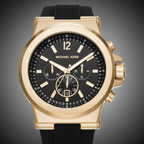 Michael Kors MK8445 Men’s Black Dial Black Rubber Strap Chronograph Watch