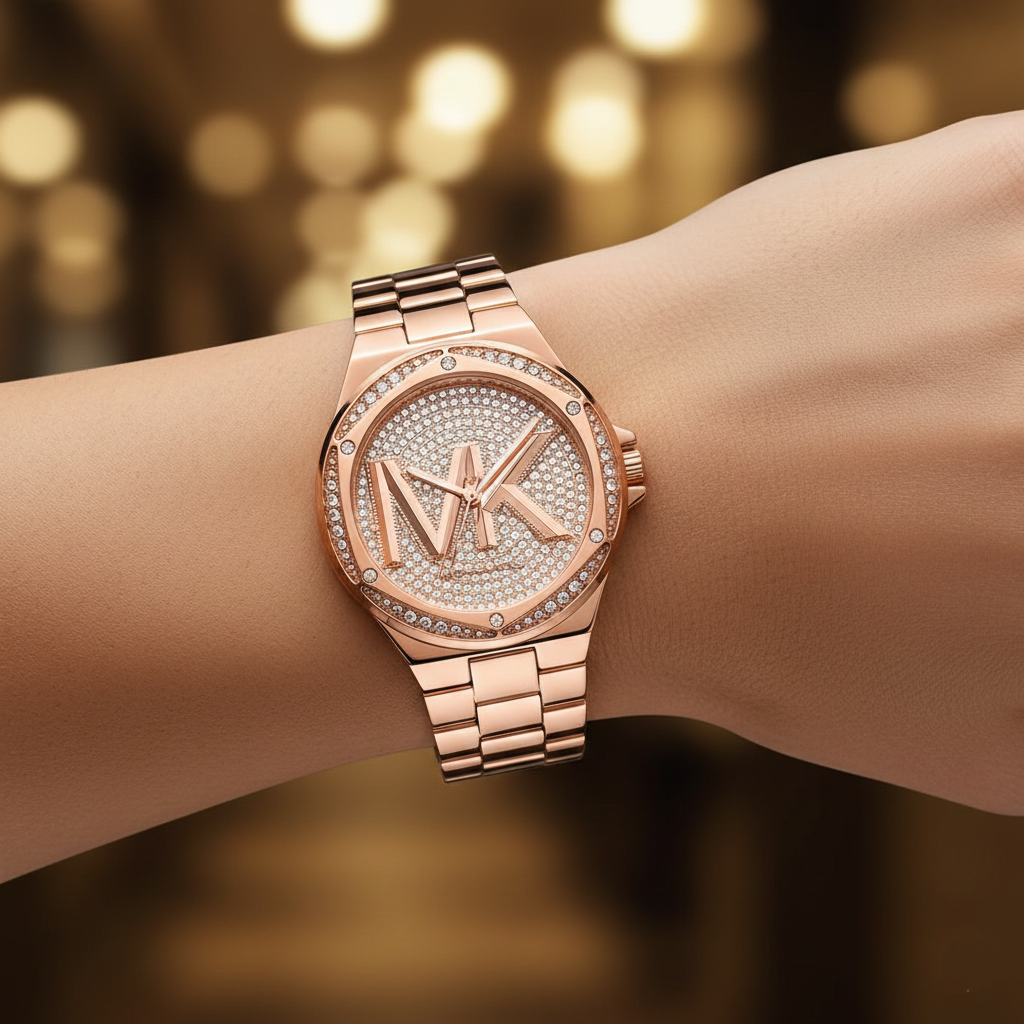 Michael Kors Lennox MK7230 Women’s Rose Gold Dial Rose Gold Bracelet Multi-Function Watch